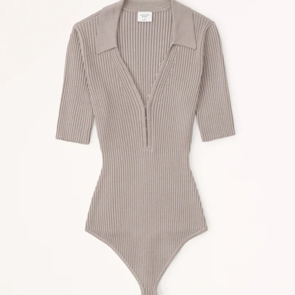 Abercrombie and Fitch Hook-and-Eye Polo Bodysuit NEVER WORN Size XS